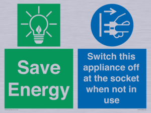 Save Energy, Switch this appliance off at the socket when not in use